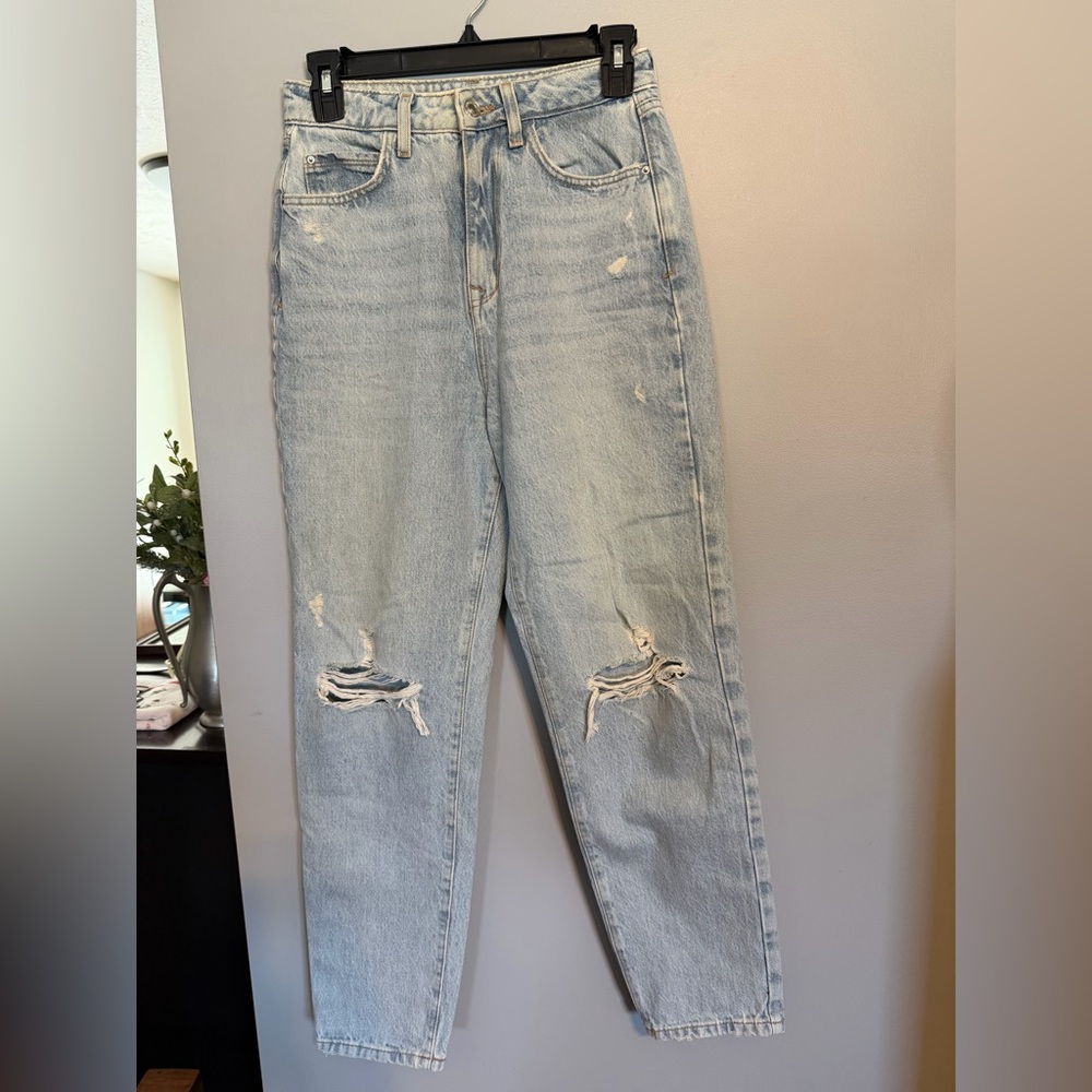 Zara Light Blue Straight Leg Jeans